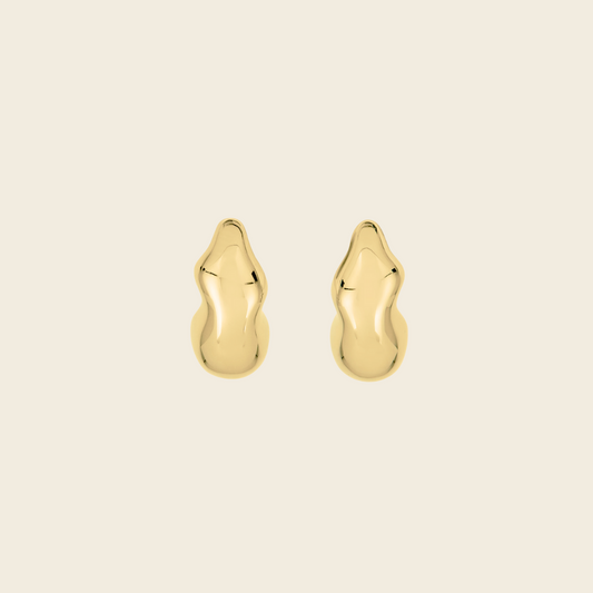 Cloud Petite Hoops Gold