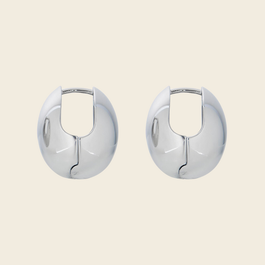 Egg Grande Hoops Silver