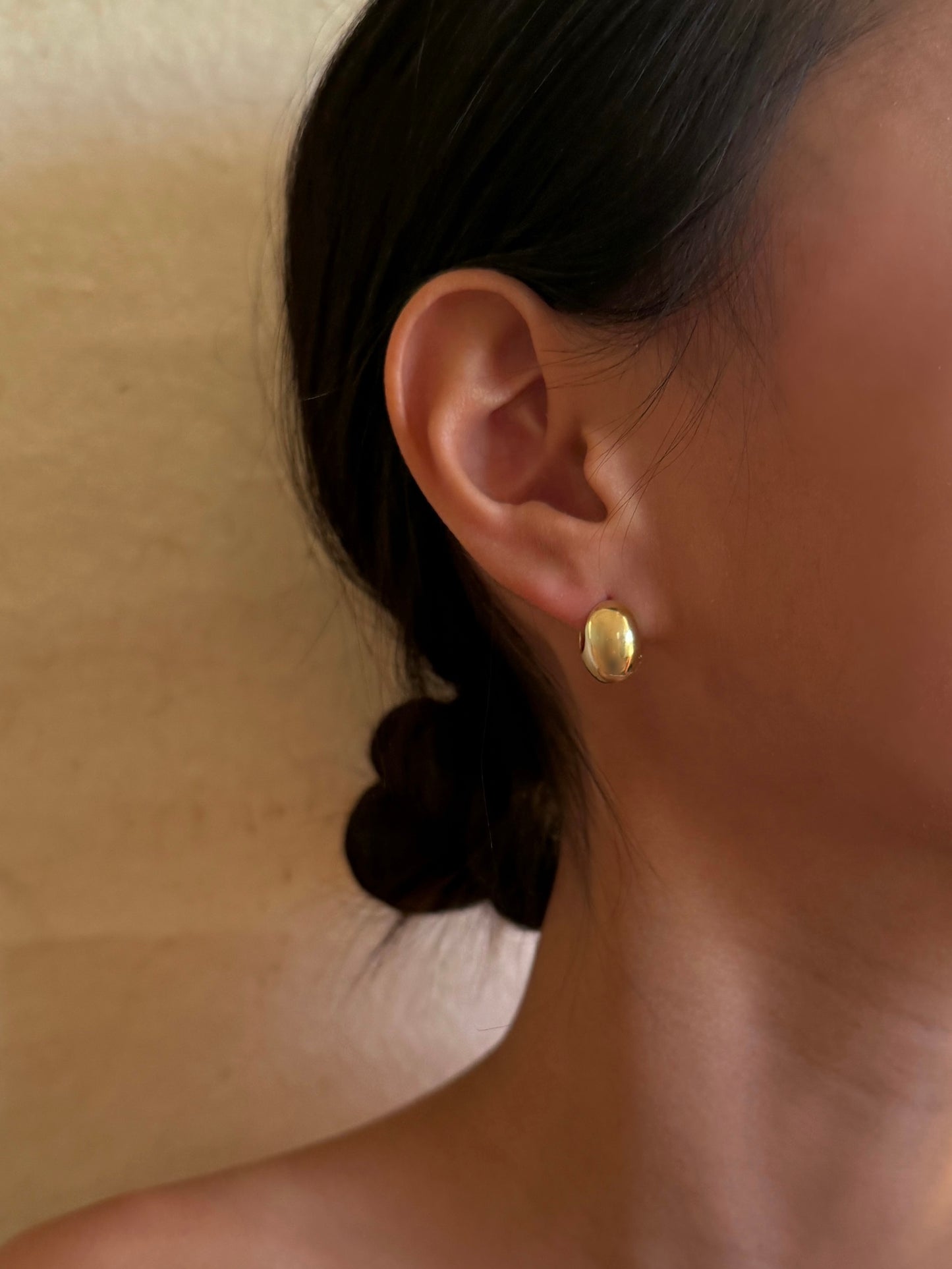 Egg Petite Hoops Gold