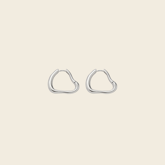 Pond Petite Hoops Silver